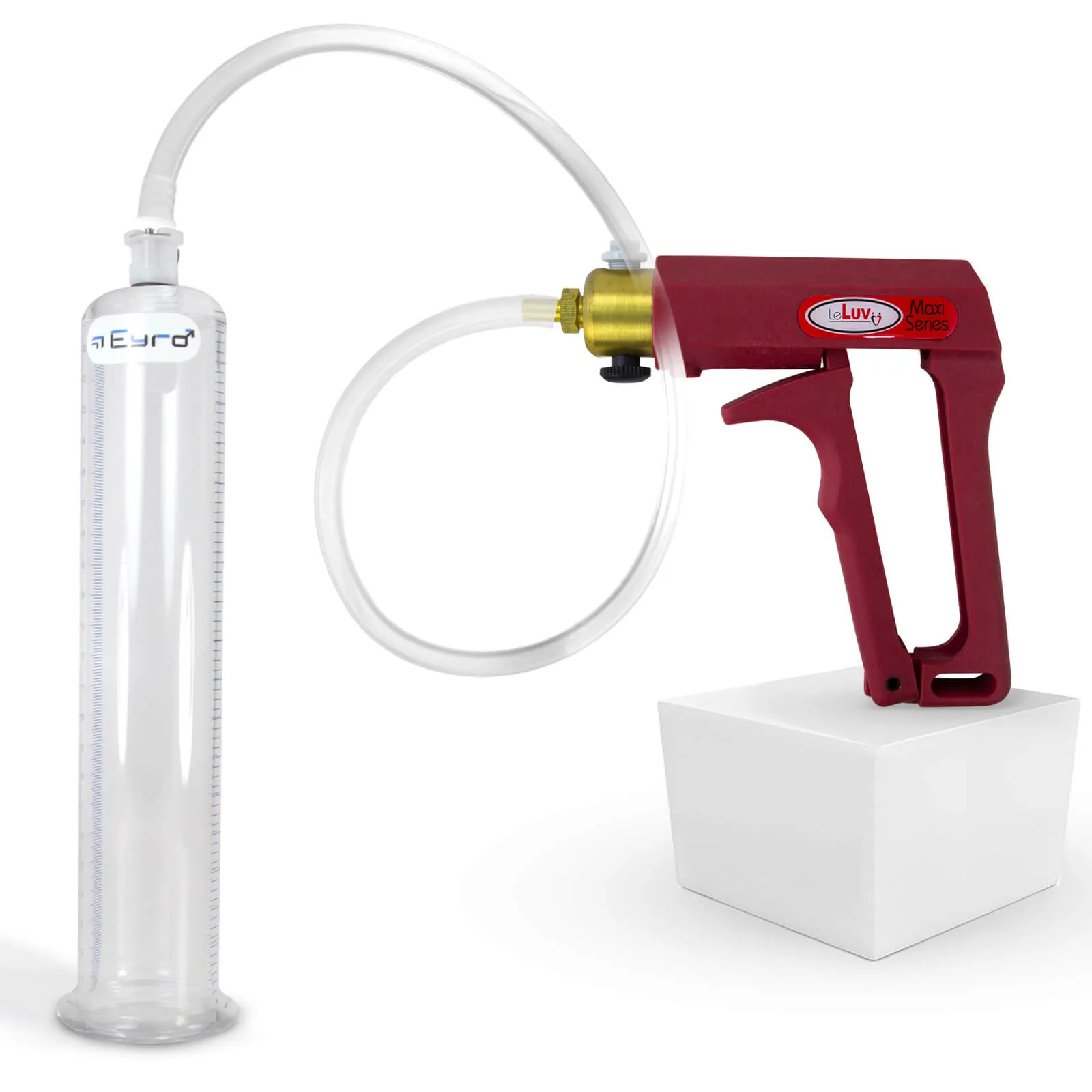 LeLuv Maxi Penis Pump with Clear Hose | Round Flange Cylinder