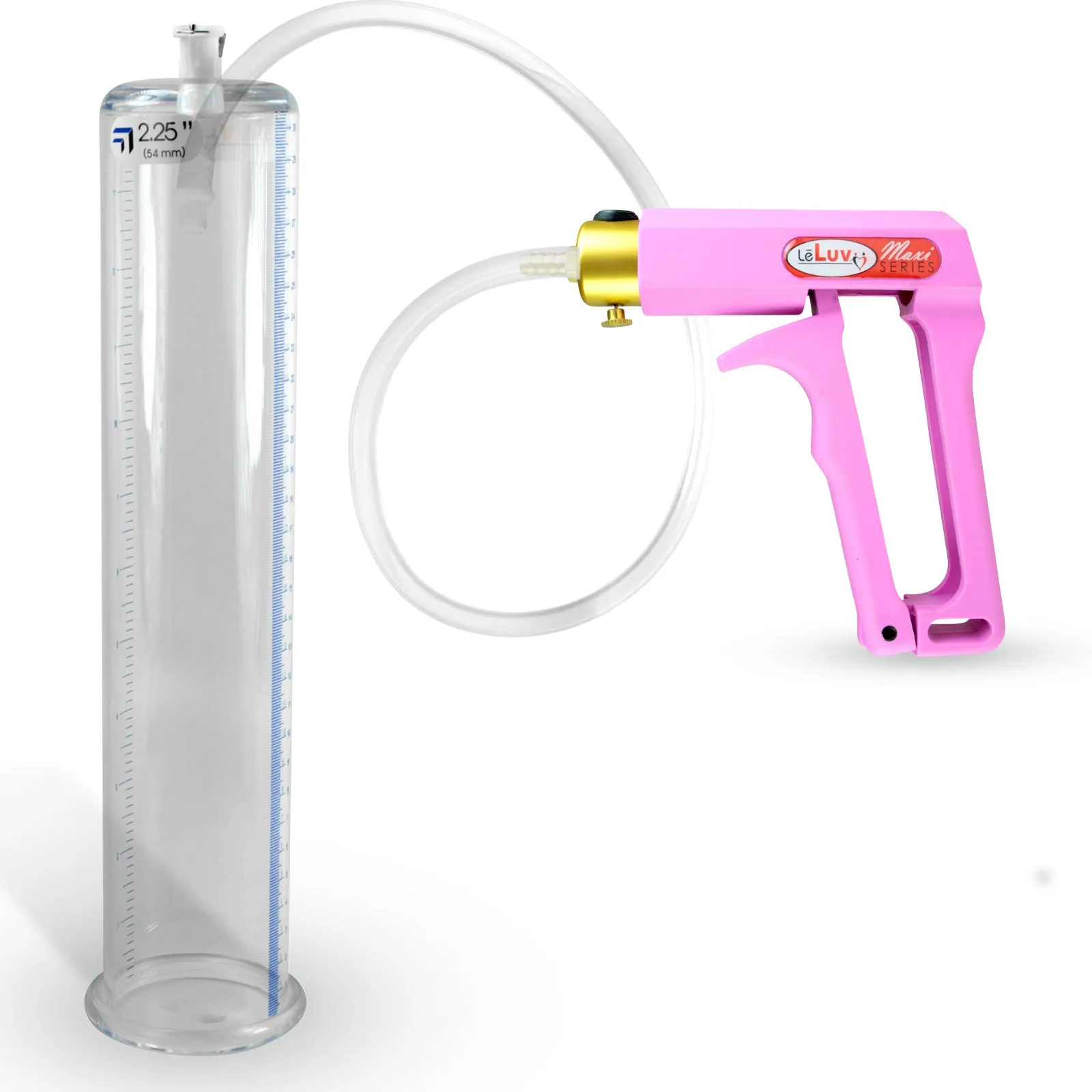 LeLuv Maxi Penis Pump with Clear Hose | Round Flange Cylinder