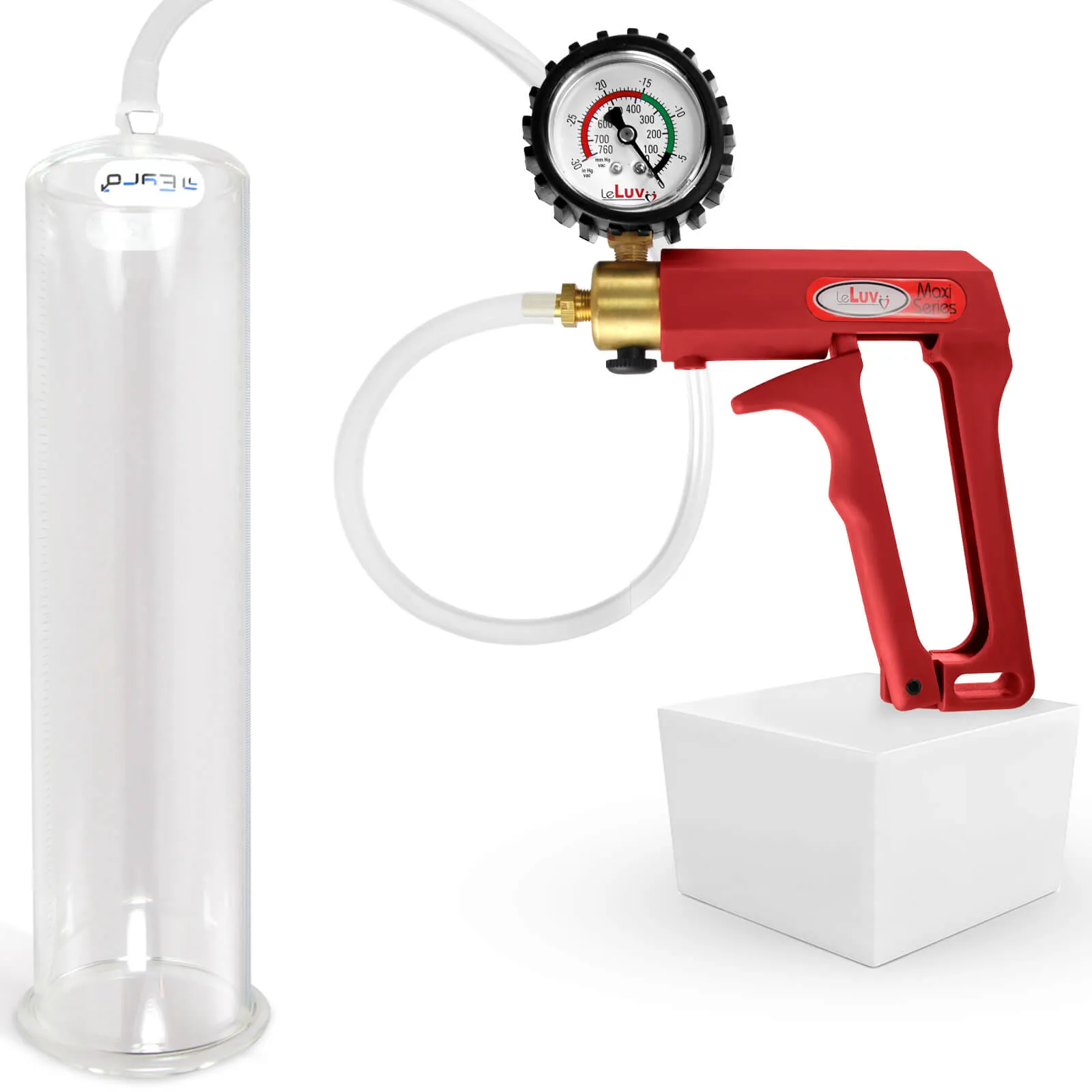 LeLuv Maxi Penis Pump with Clear Hose | Round Flange Cylinder