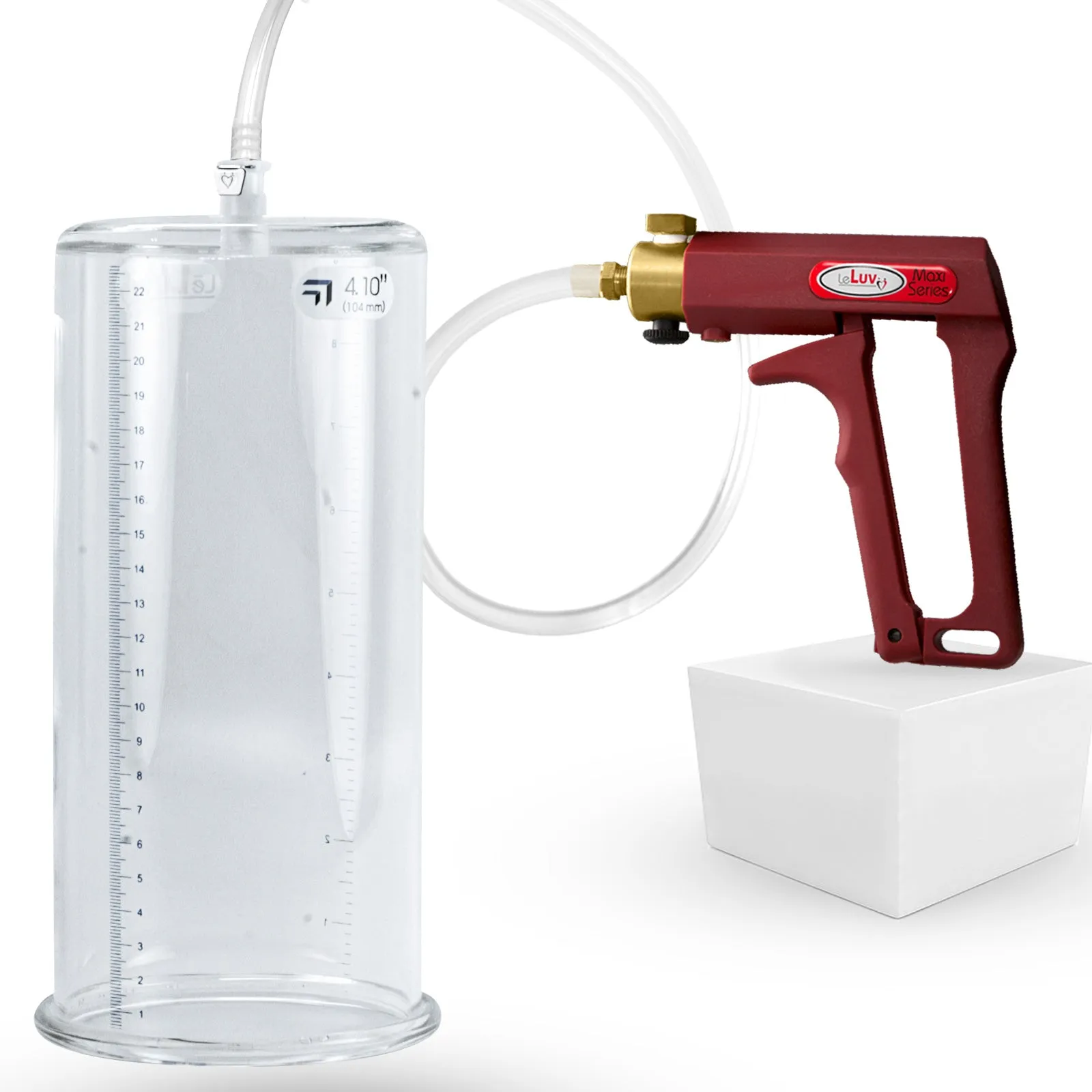 LeLuv Maxi Penis Pump with Clear Hose | Round Flange Cylinder