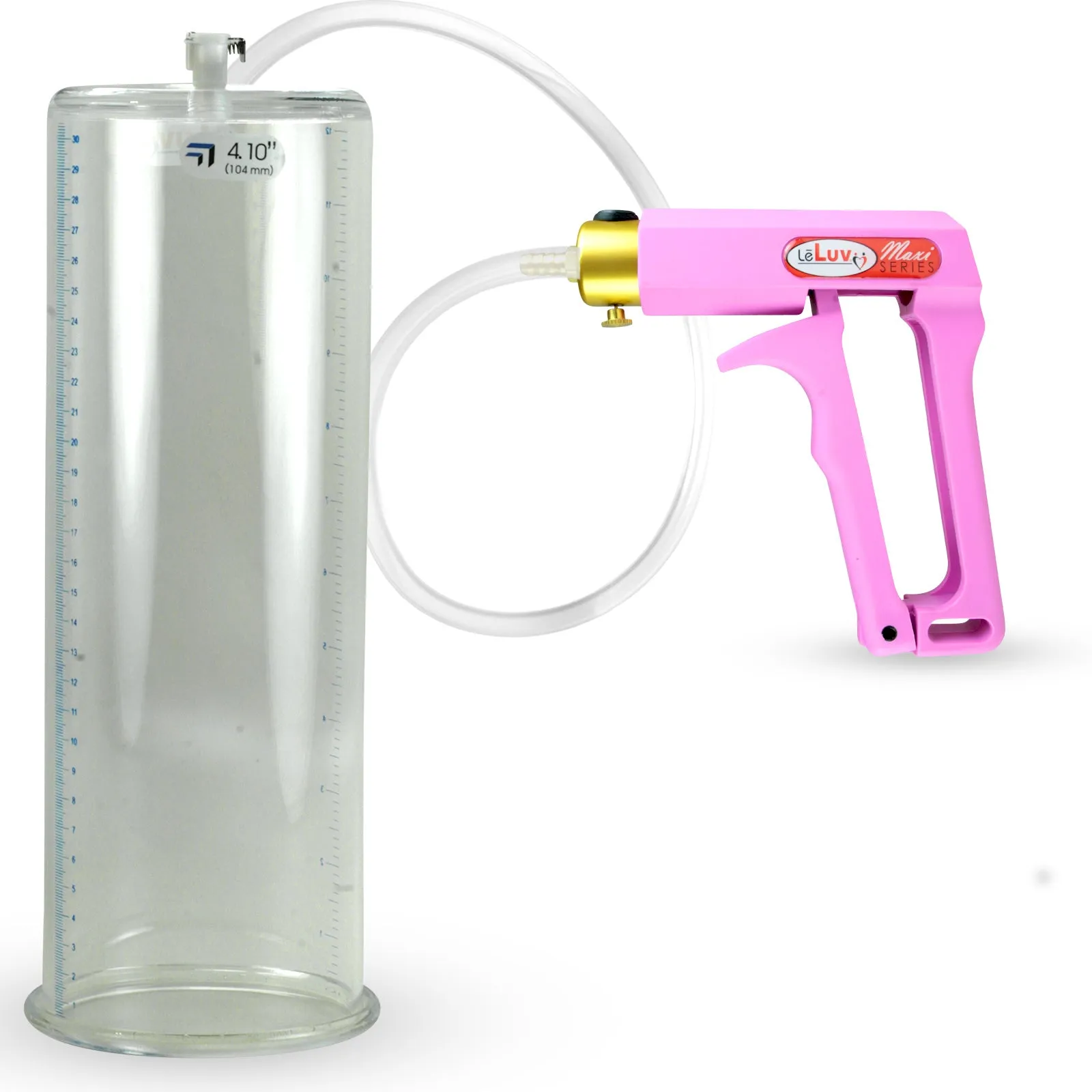 LeLuv Maxi Penis Pump with Clear Hose | Round Flange Cylinder