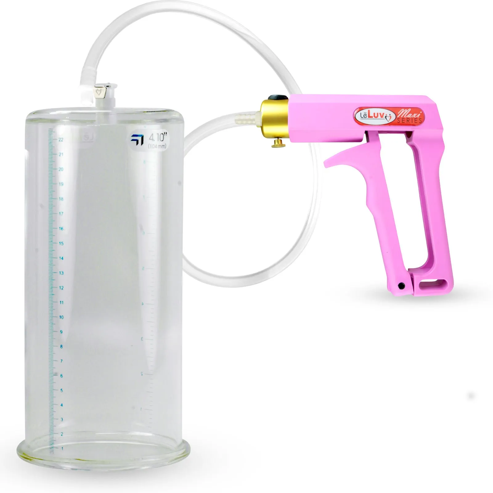 LeLuv Maxi Penis Pump with Clear Hose | Round Flange Cylinder