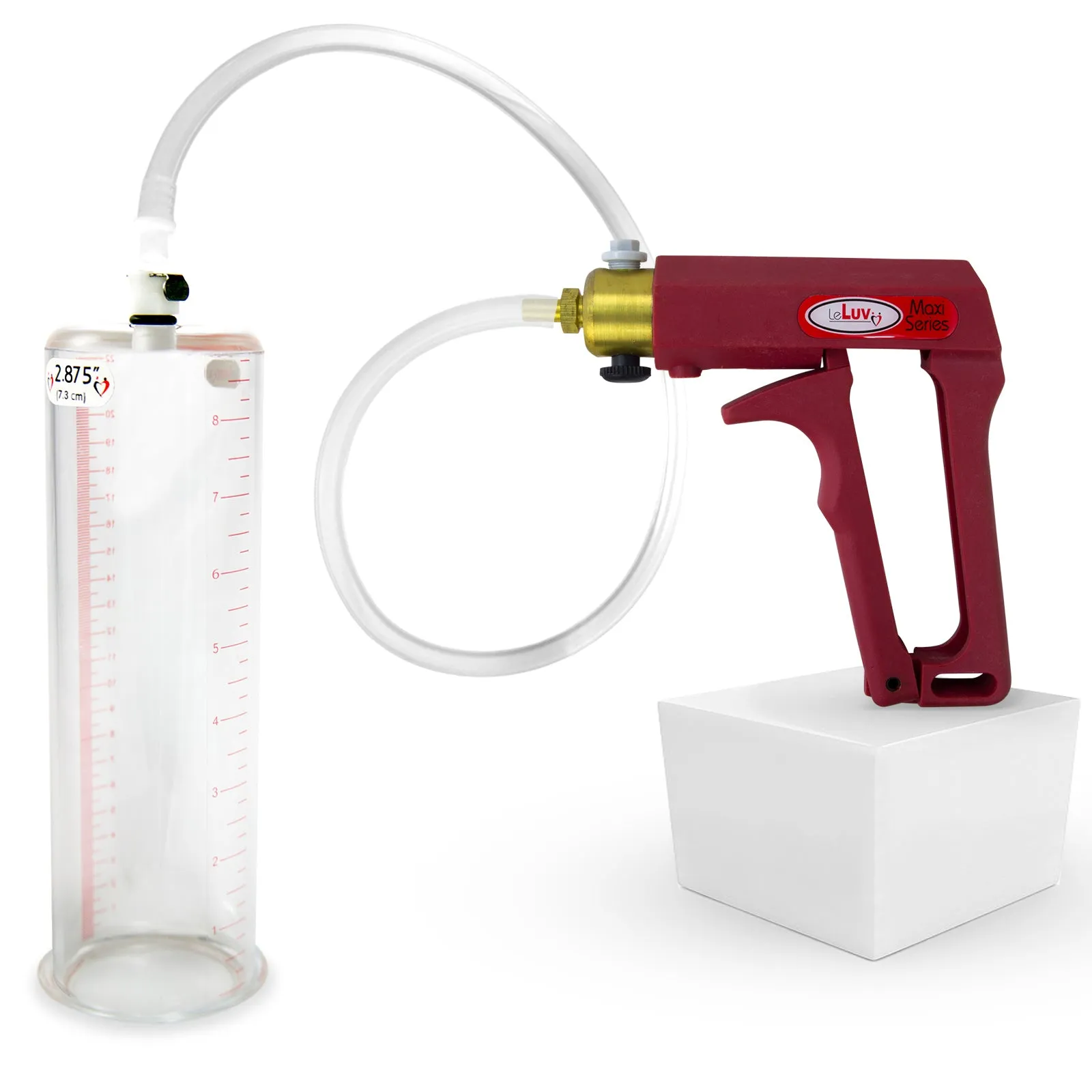 LeLuv Maxi Penis Pump with Clear Hose | Round Flange Cylinder