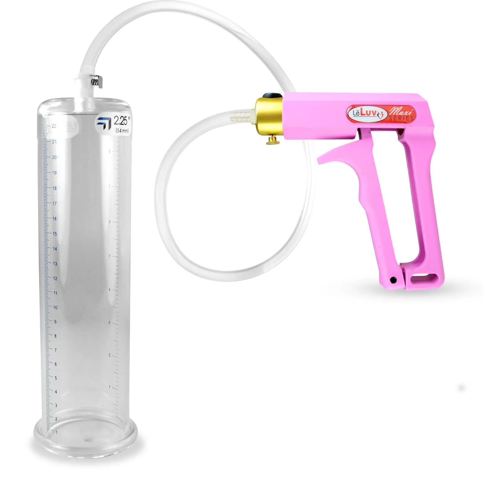LeLuv Maxi Penis Pump with Clear Hose | Round Flange Cylinder
