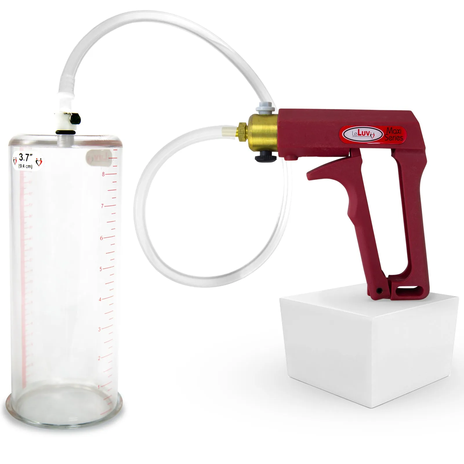 LeLuv Maxi Penis Pump with Clear Hose | Round Flange Cylinder