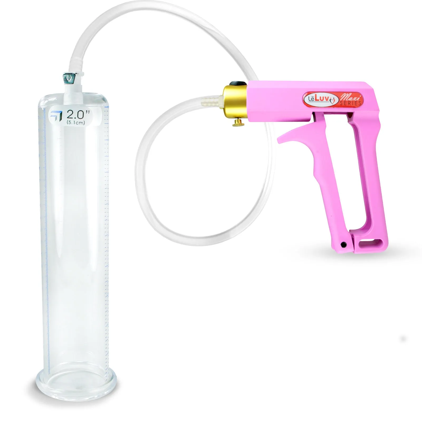 LeLuv Maxi Penis Pump with Clear Hose | Round Flange Cylinder