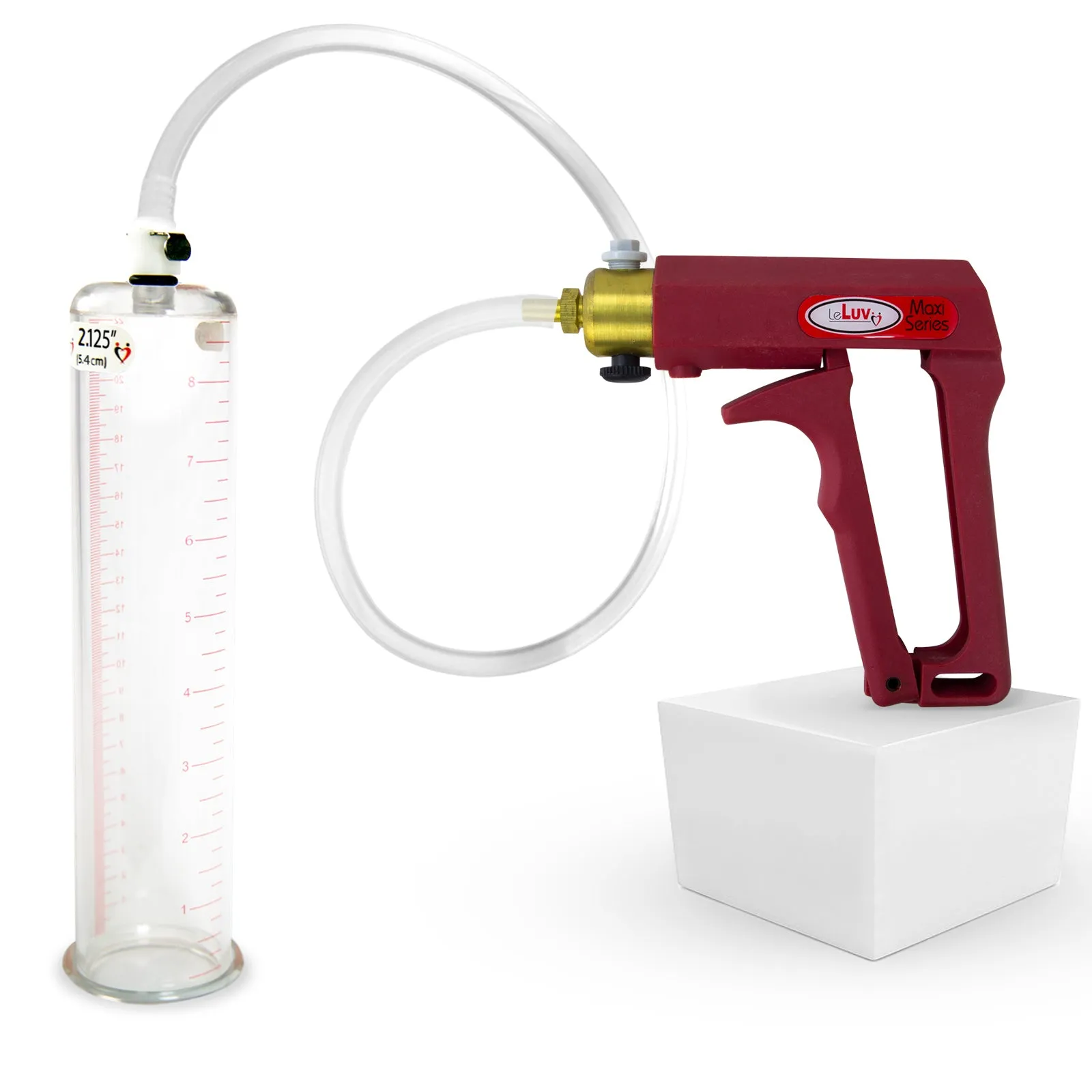 LeLuv Maxi Penis Pump with Clear Hose | Round Flange Cylinder