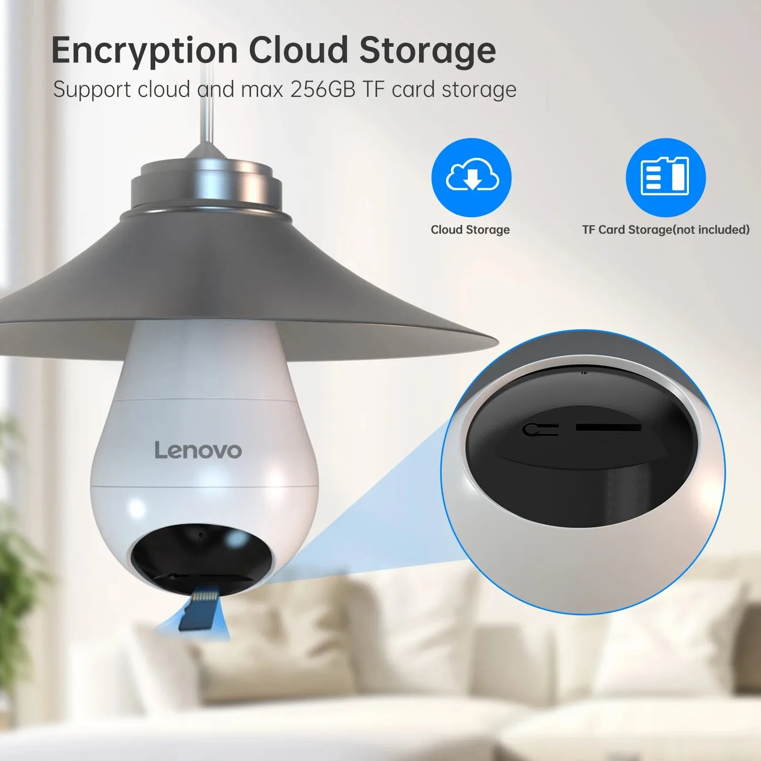 Lenovo 3MP E27 Bulb Camera Indoor Surveillance