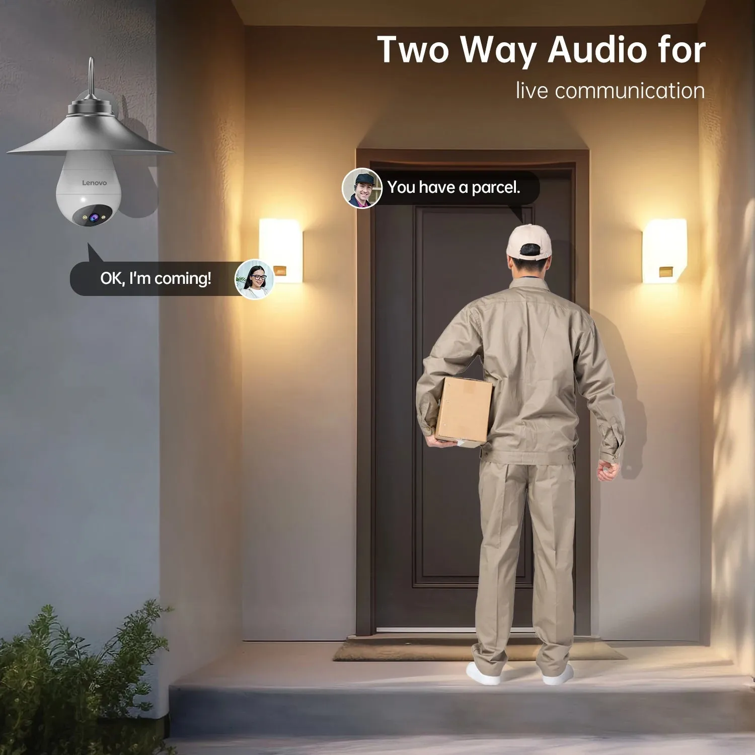 Lenovo 3MP E27 Bulb Camera Indoor Surveillance