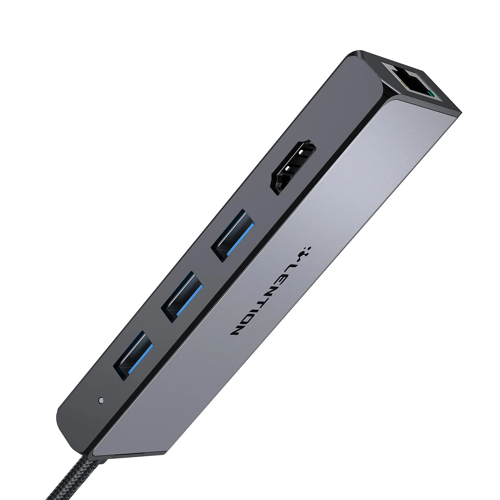 LENTION USB-C to 3 USB 3.0 Hub with 4K HDMI and Gigabit Ethernet LAN Adapter (CB-C25)