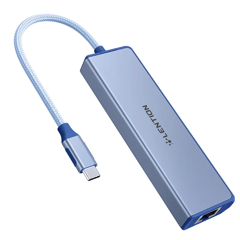 LENTION USB-C to 3 USB 3.0 Hub with 4K HDMI and Gigabit Ethernet LAN Adapter (CB-C25)