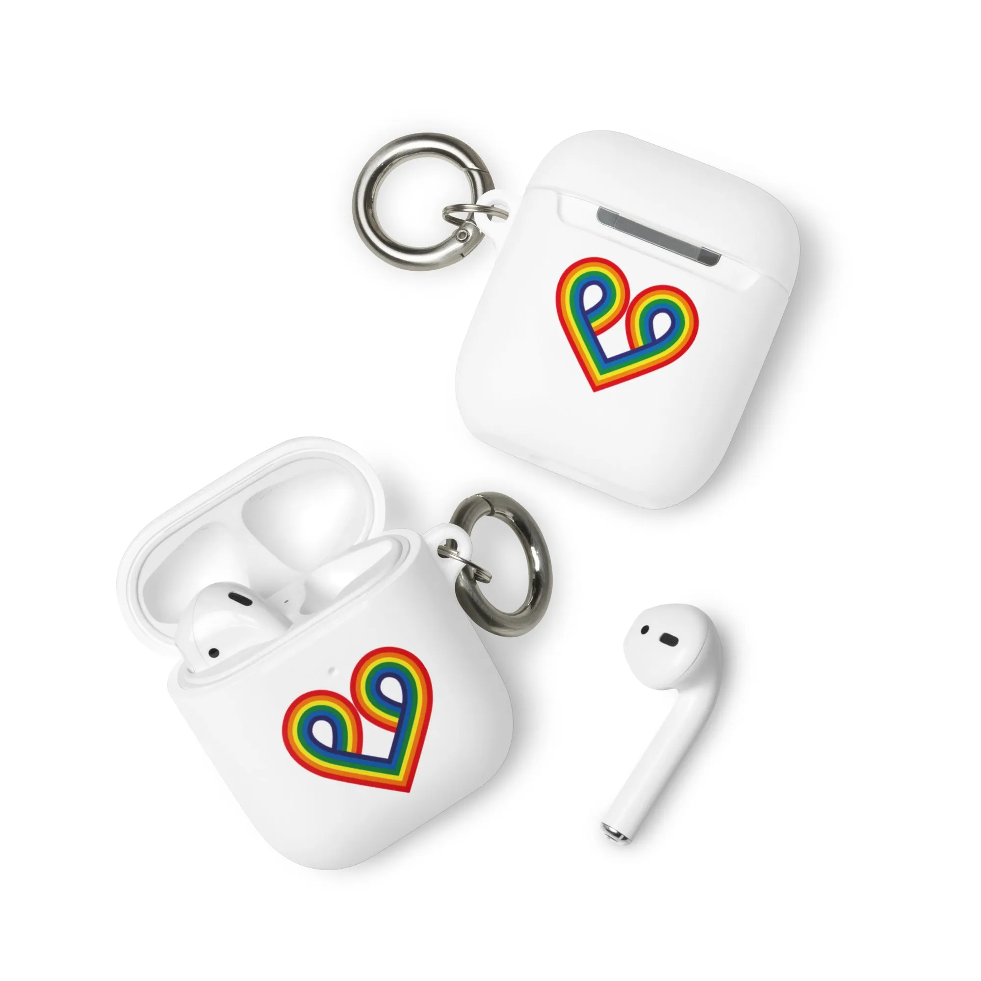 LGBTQ Pride Rubber Case for Apple AirPods - Pride Heart