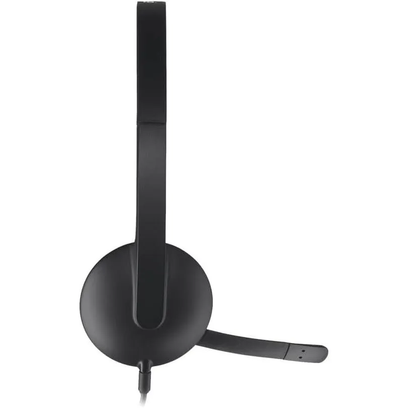 Logitech H340 USB Wired Headset with Noise-Cancelling Microphone, Stereo Sound - PC/Mac/Laptop, Black