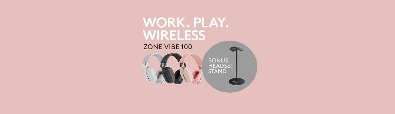 Logitech Zone Vibe 100 Bluetooth Headset (Off White)