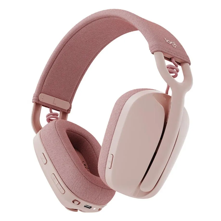 Logitech Zone Vibe 100 Wireless Headset, Pink
