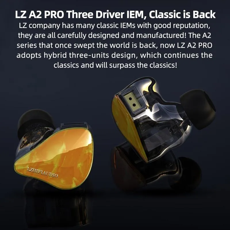 LZ A2 PRO 1 Dynamic 2 Knowles BA Hybrid 3 Driver HIFI Earphone