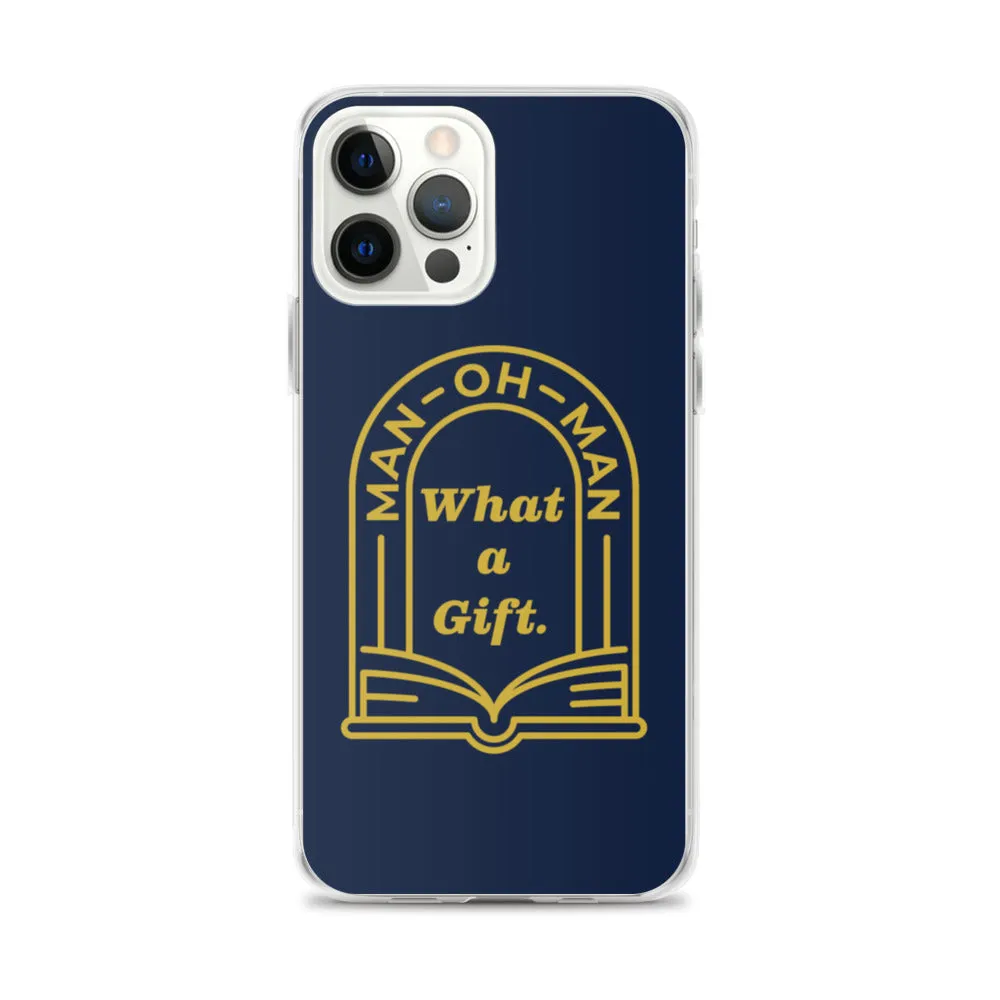 Man-oh-Man Bible in a Year iPhone Case - Navy