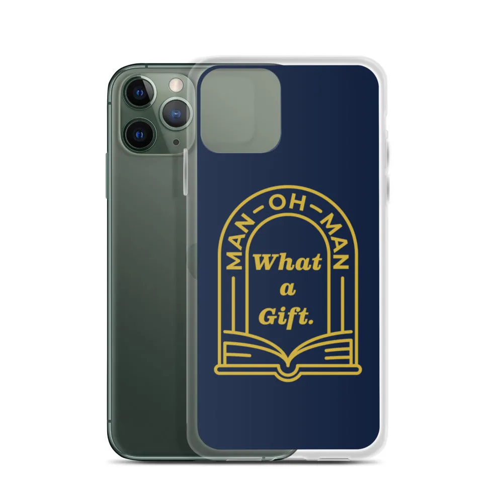 Man-oh-Man Bible in a Year iPhone Case - Navy
