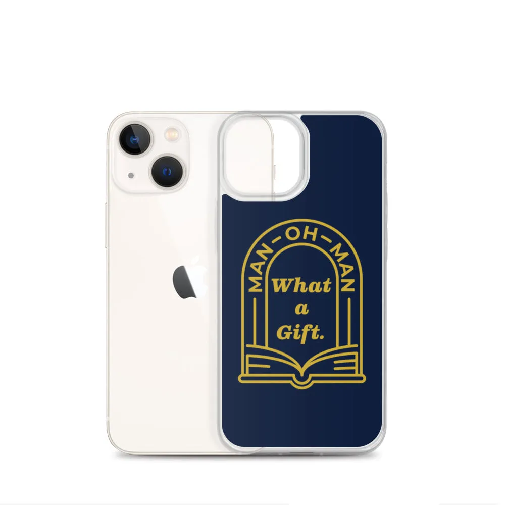Man-oh-Man Bible in a Year iPhone Case - Navy