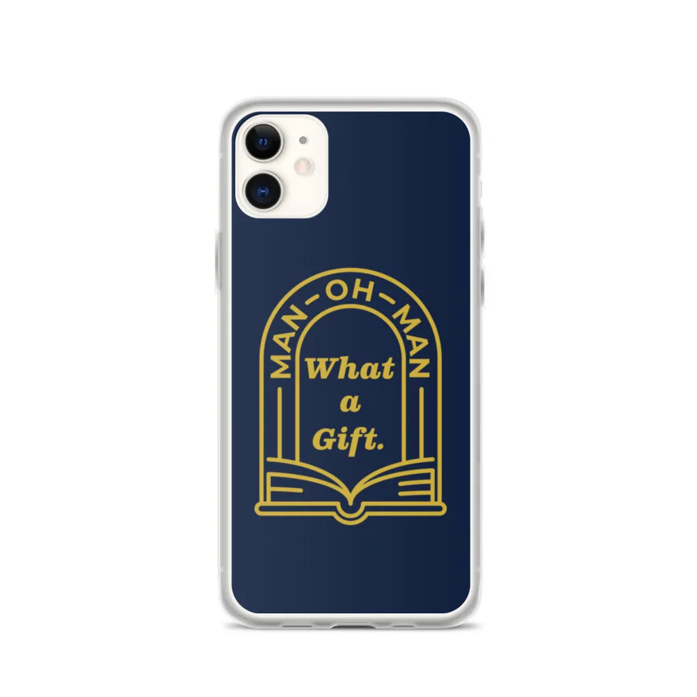 Man-oh-Man Bible in a Year iPhone Case - Navy