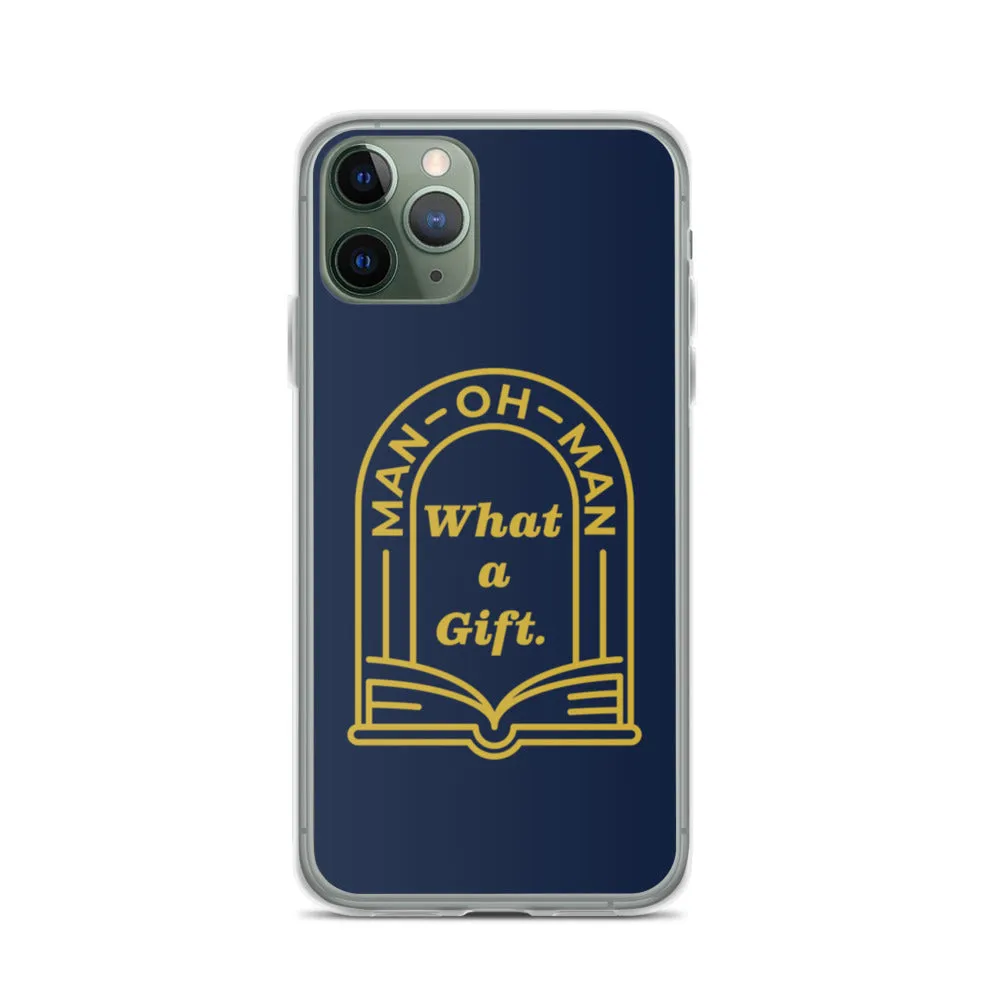 Man-oh-Man Bible in a Year iPhone Case - Navy