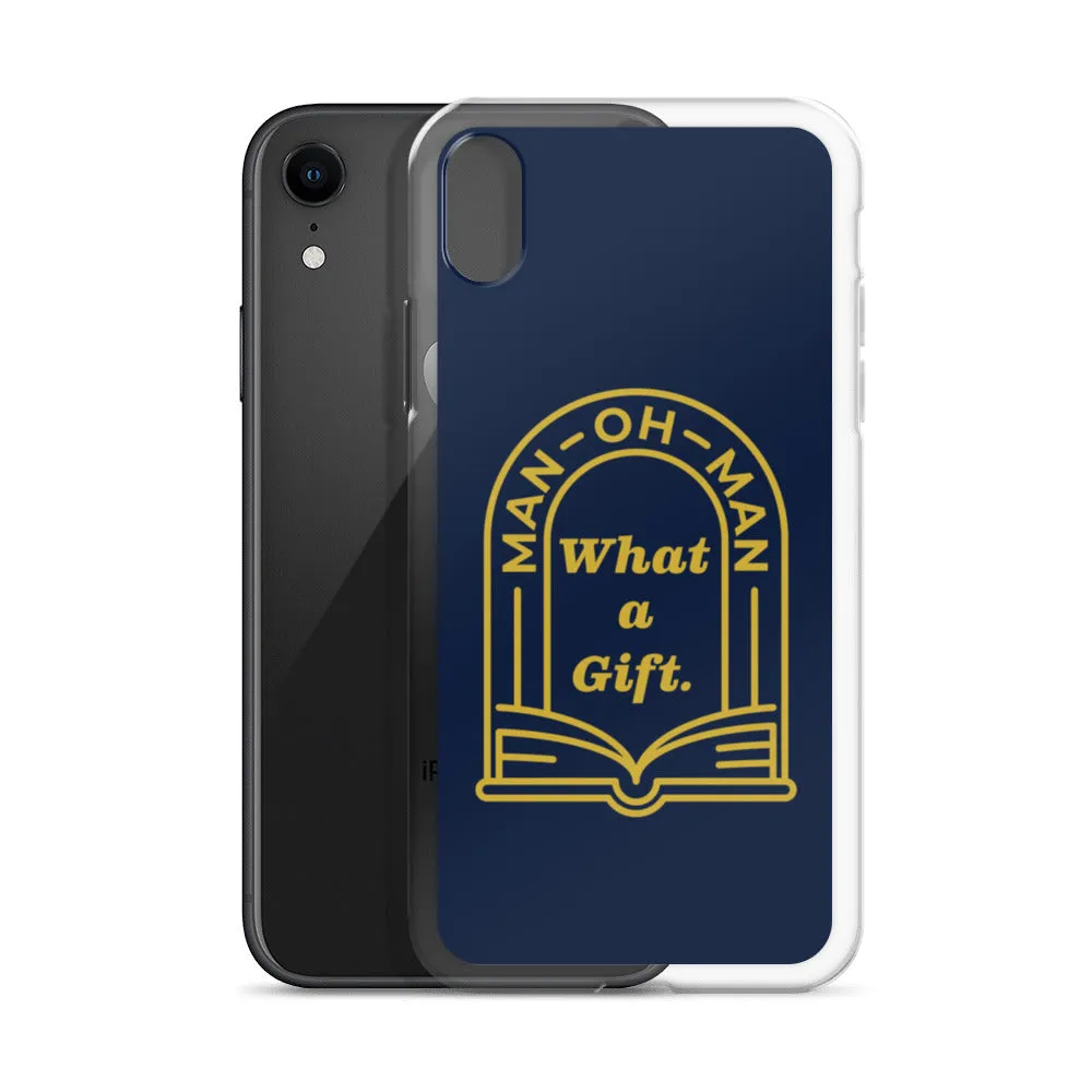 Man-oh-Man Bible in a Year iPhone Case - Navy