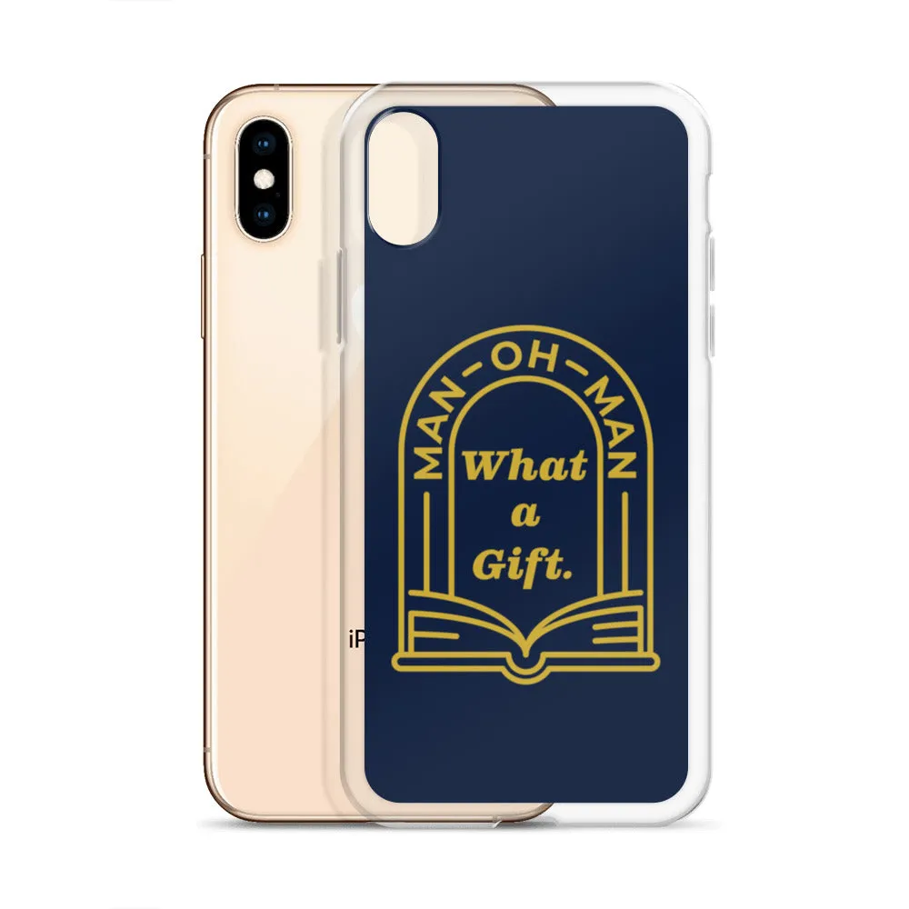 Man-oh-Man Bible in a Year iPhone Case - Navy