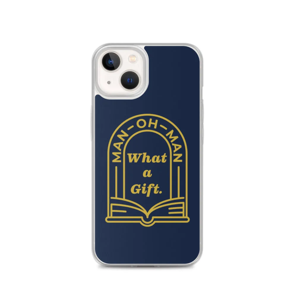 Man-oh-Man Bible in a Year iPhone Case - Navy