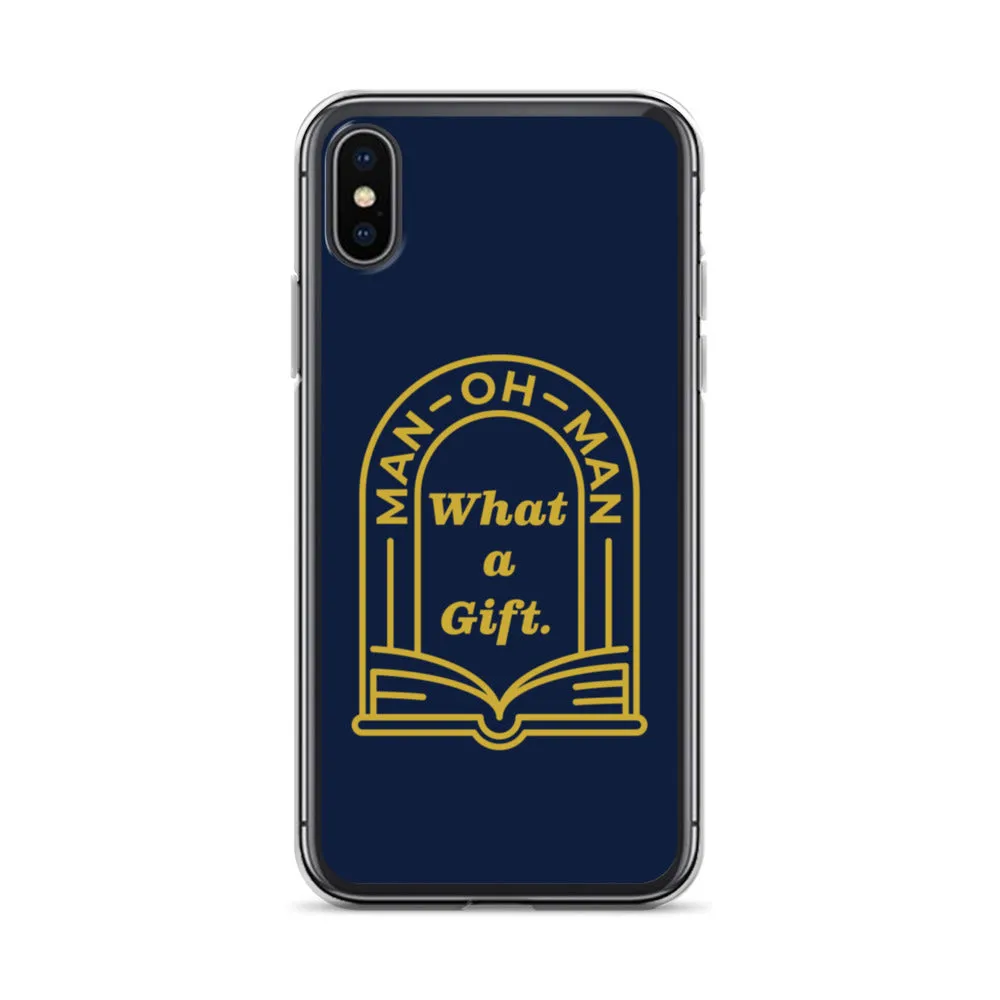 Man-oh-Man Bible in a Year iPhone Case - Navy