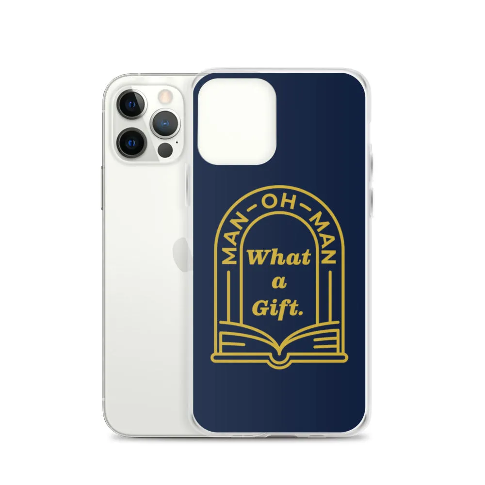Man-oh-Man Bible in a Year iPhone Case - Navy