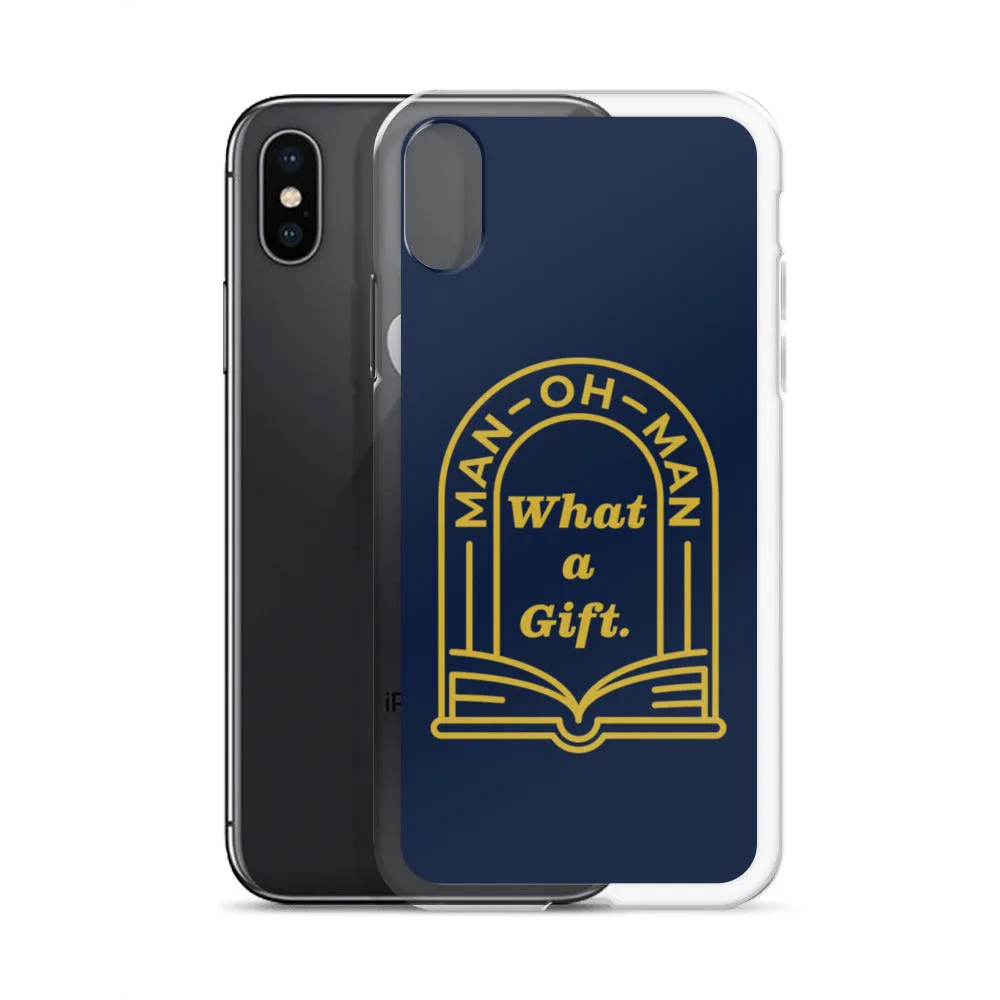 Man-oh-Man Bible in a Year iPhone Case - Navy