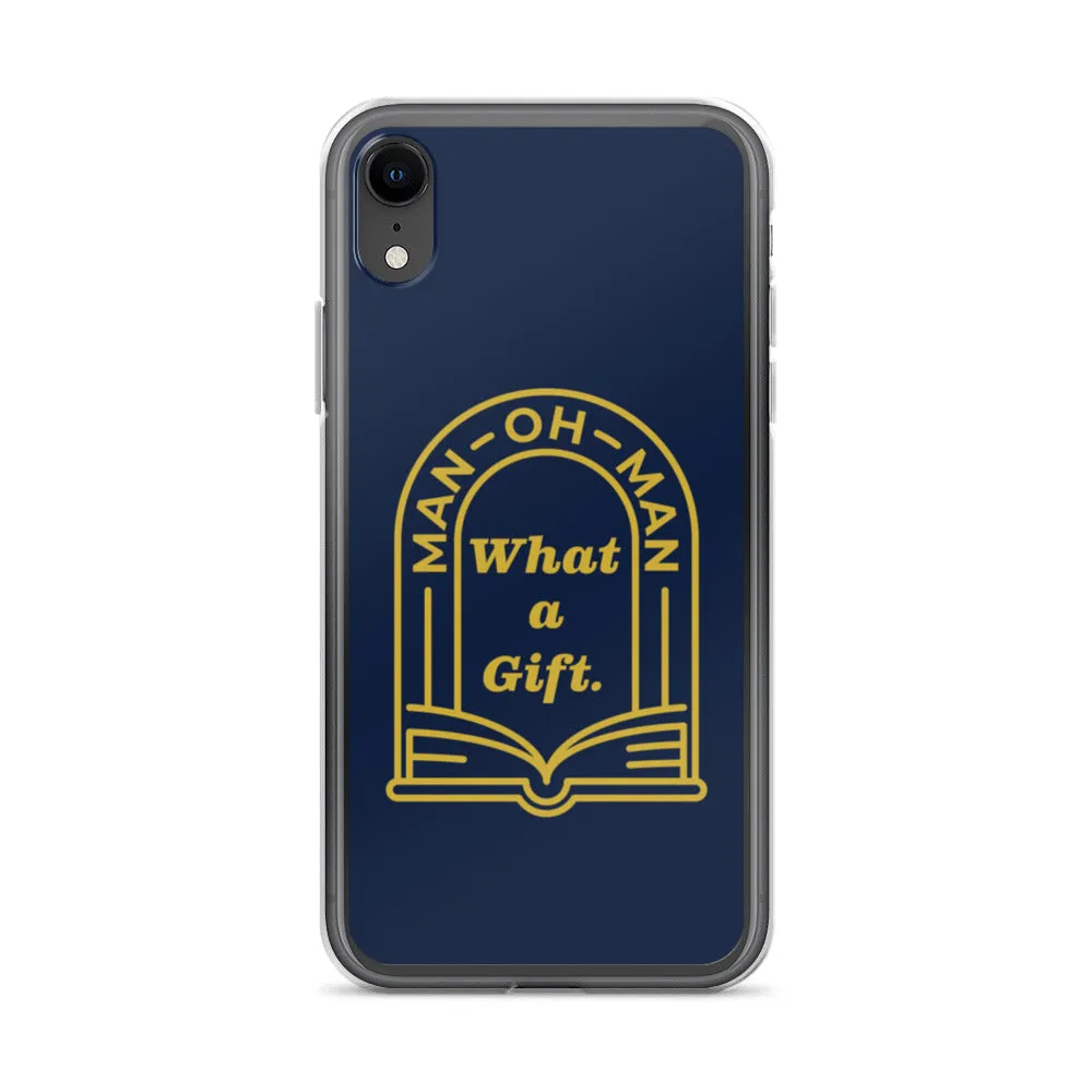 Man-oh-Man Bible in a Year iPhone Case - Navy