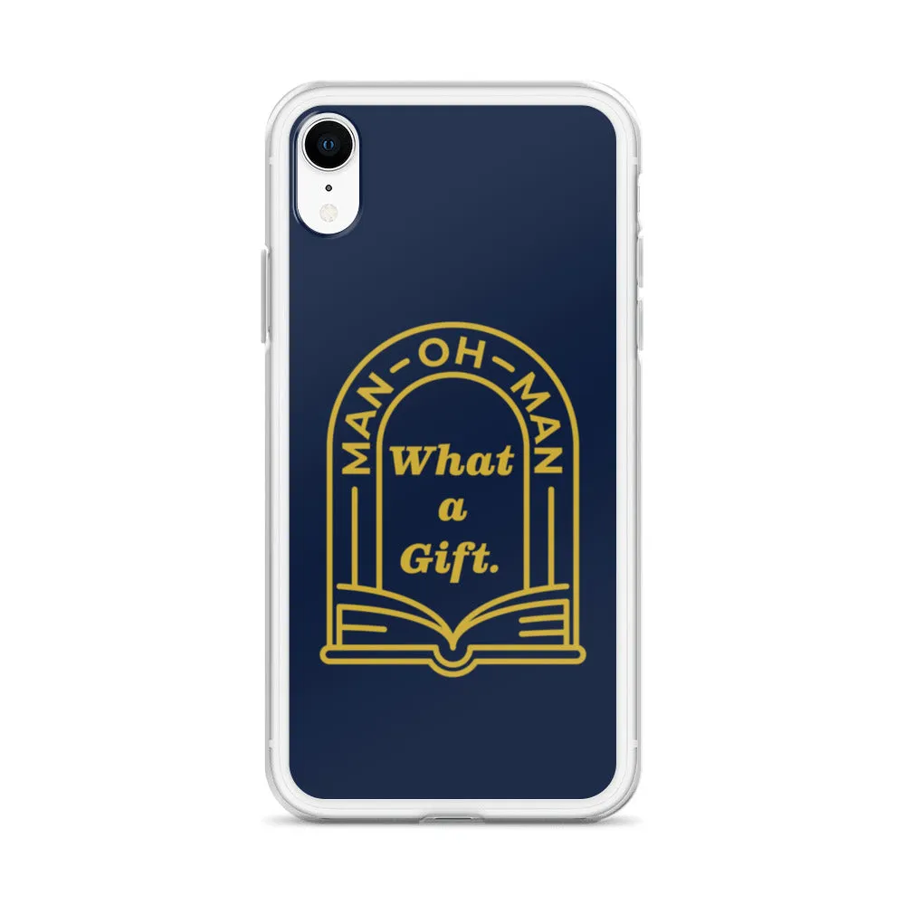 Man-oh-Man Bible in a Year iPhone Case - Navy
