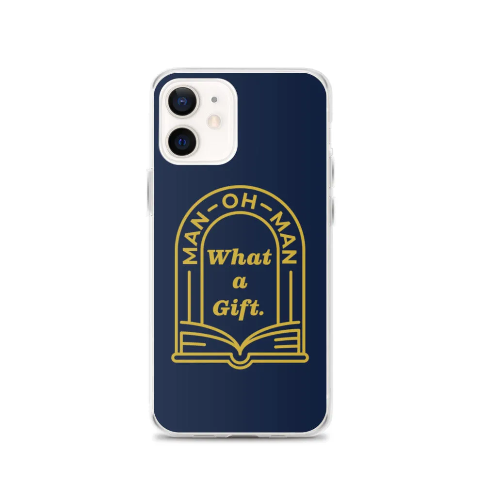 Man-oh-Man Bible in a Year iPhone Case - Navy