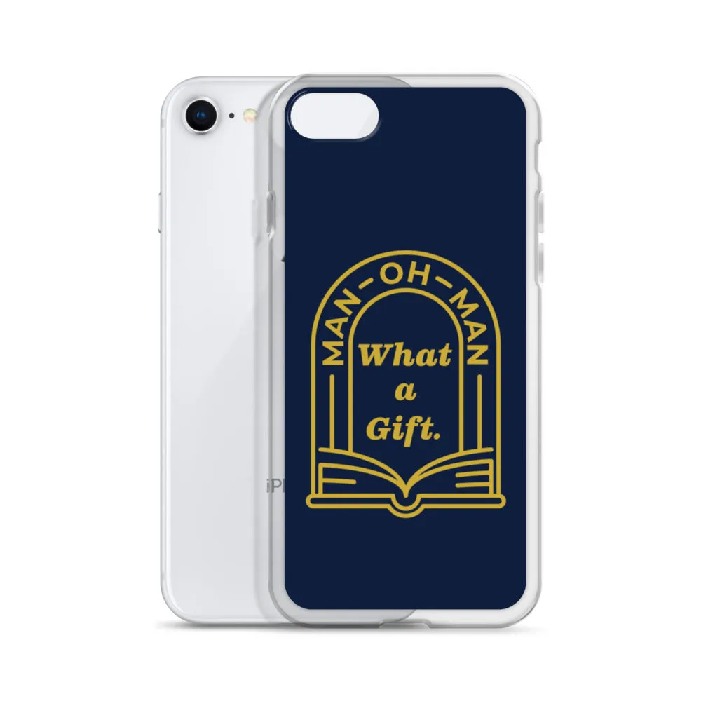 Man-oh-Man Bible in a Year iPhone Case - Navy