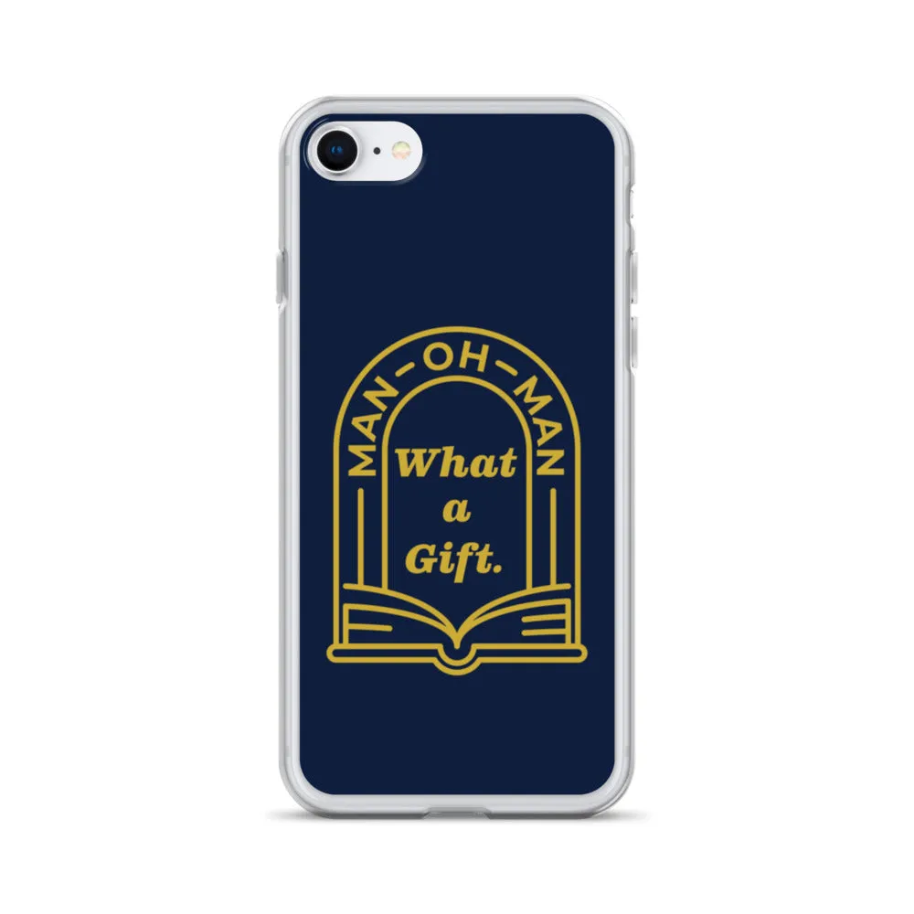 Man-oh-Man Bible in a Year iPhone Case - Navy