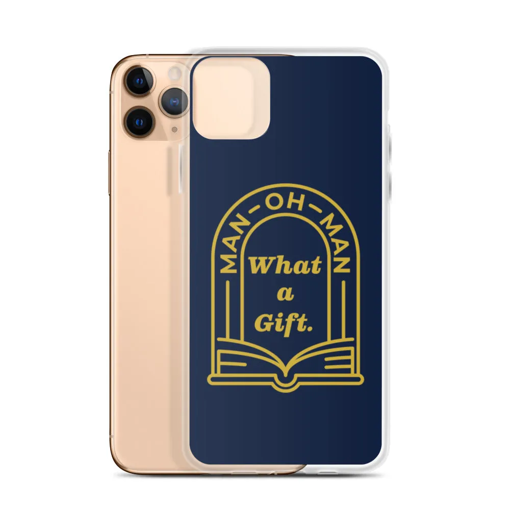 Man-oh-Man Bible in a Year iPhone Case - Navy