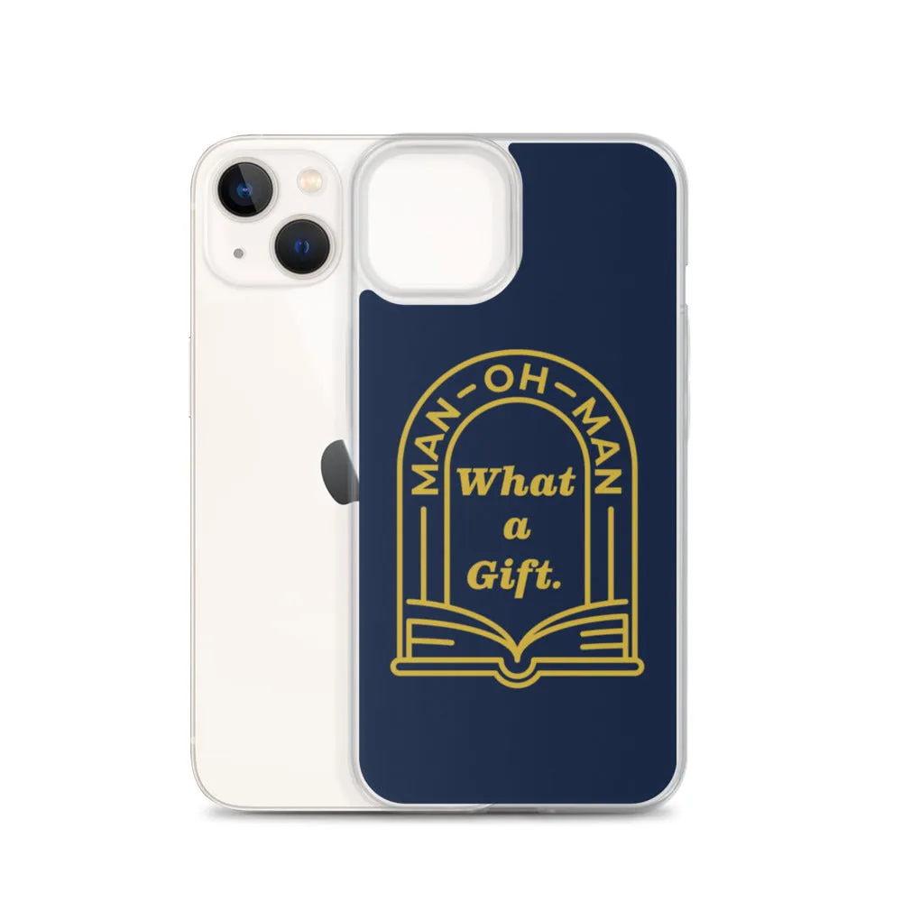 Man-oh-Man Bible in a Year iPhone Case - Navy