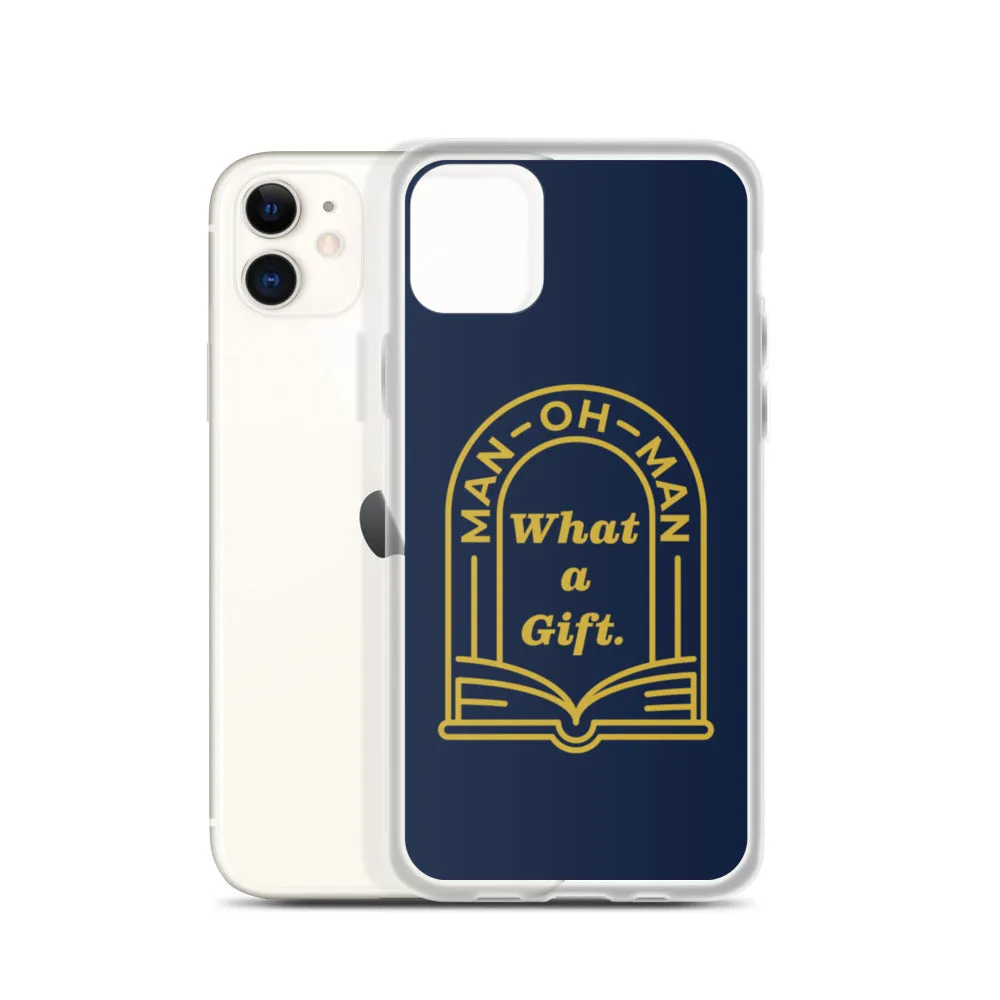 Man-oh-Man Bible in a Year iPhone Case - Navy