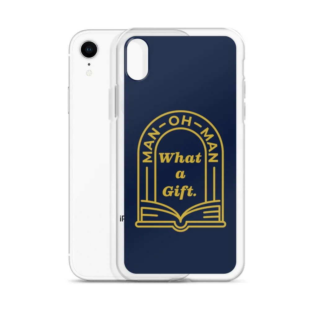 Man-oh-Man Bible in a Year iPhone Case - Navy