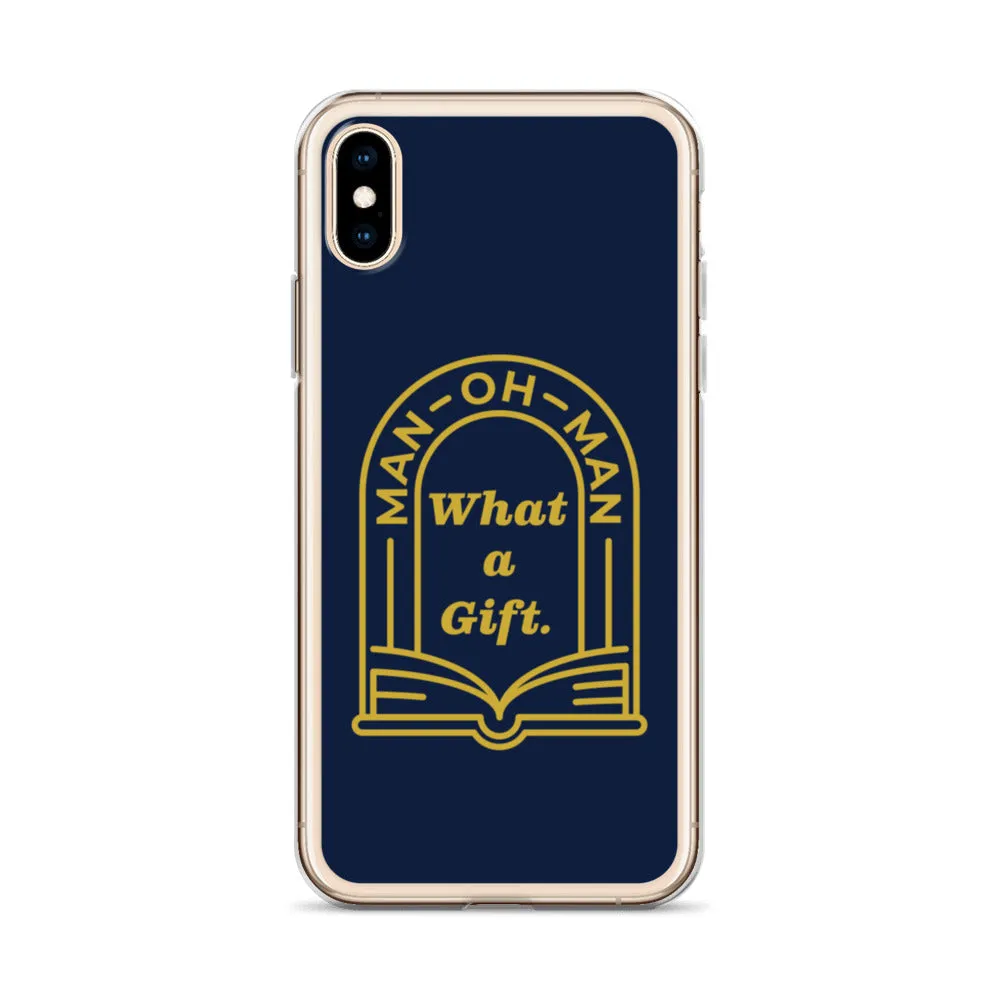 Man-oh-Man Bible in a Year iPhone Case - Navy