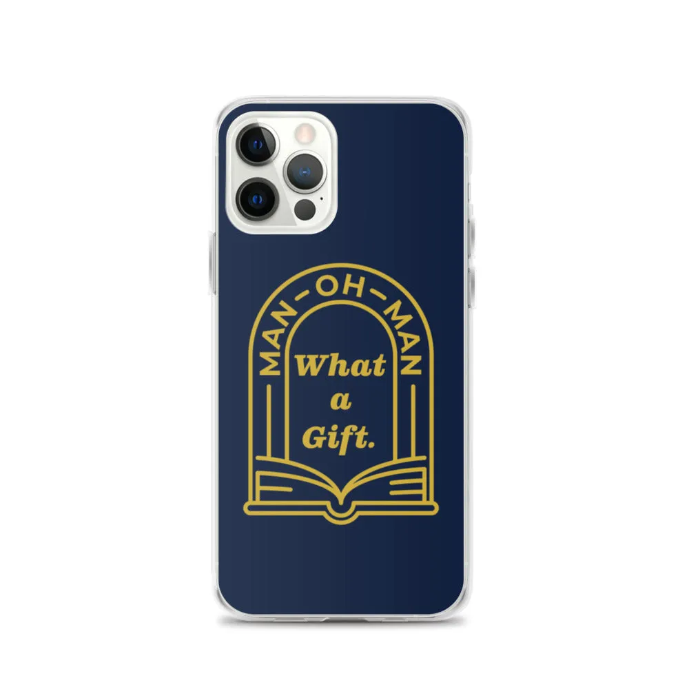 Man-oh-Man Bible in a Year iPhone Case - Navy