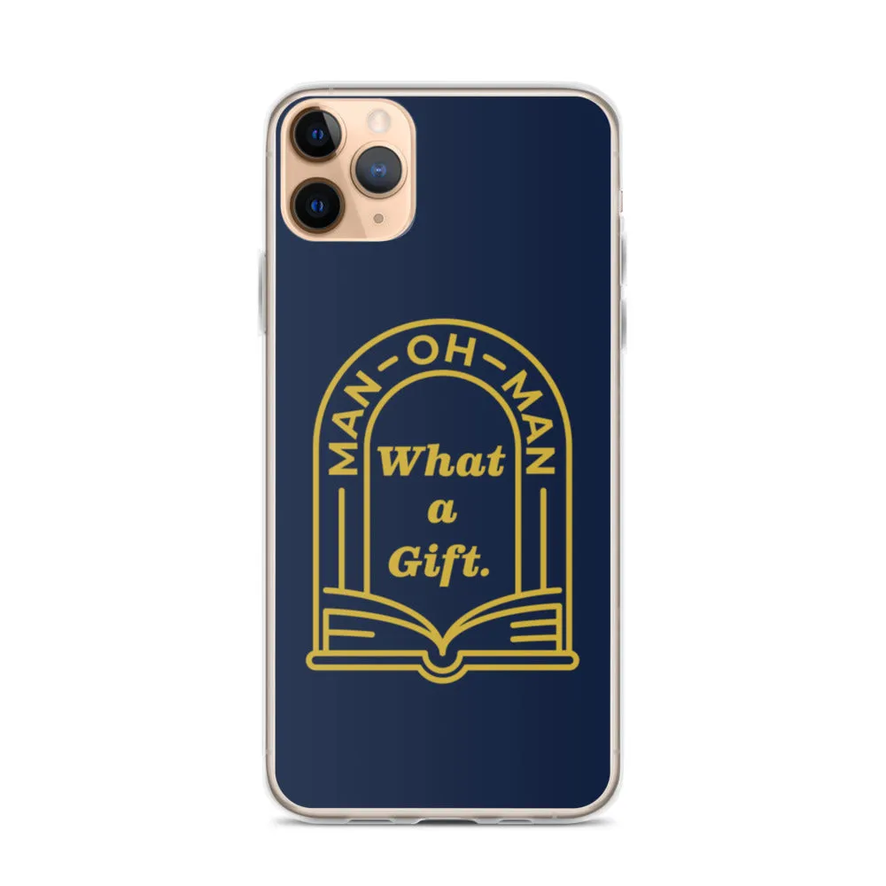 Man-oh-Man Bible in a Year iPhone Case - Navy