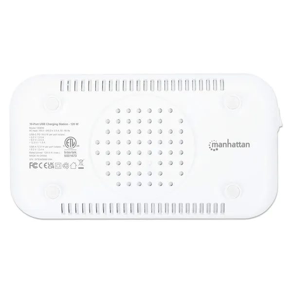Manhattan 10-Port USB Power Delivery Charging Station - 120 W