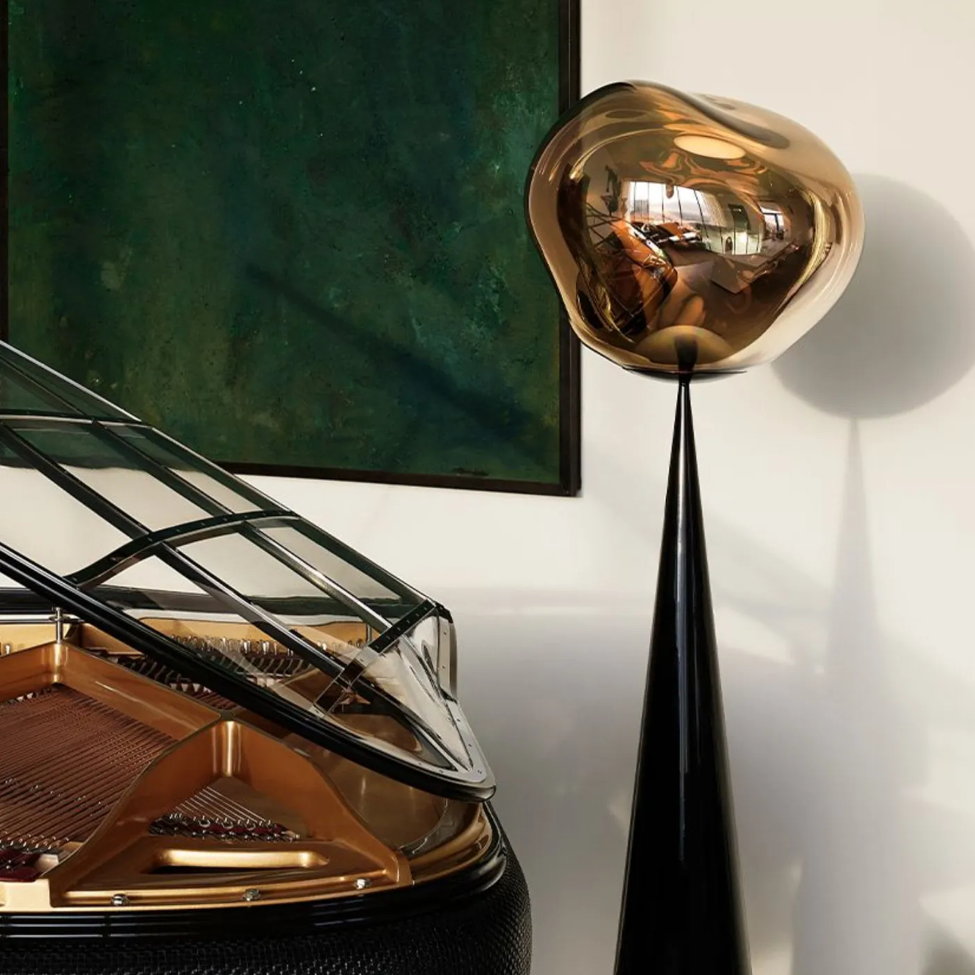 Melt Cone Floor Lamp - Black/Gold