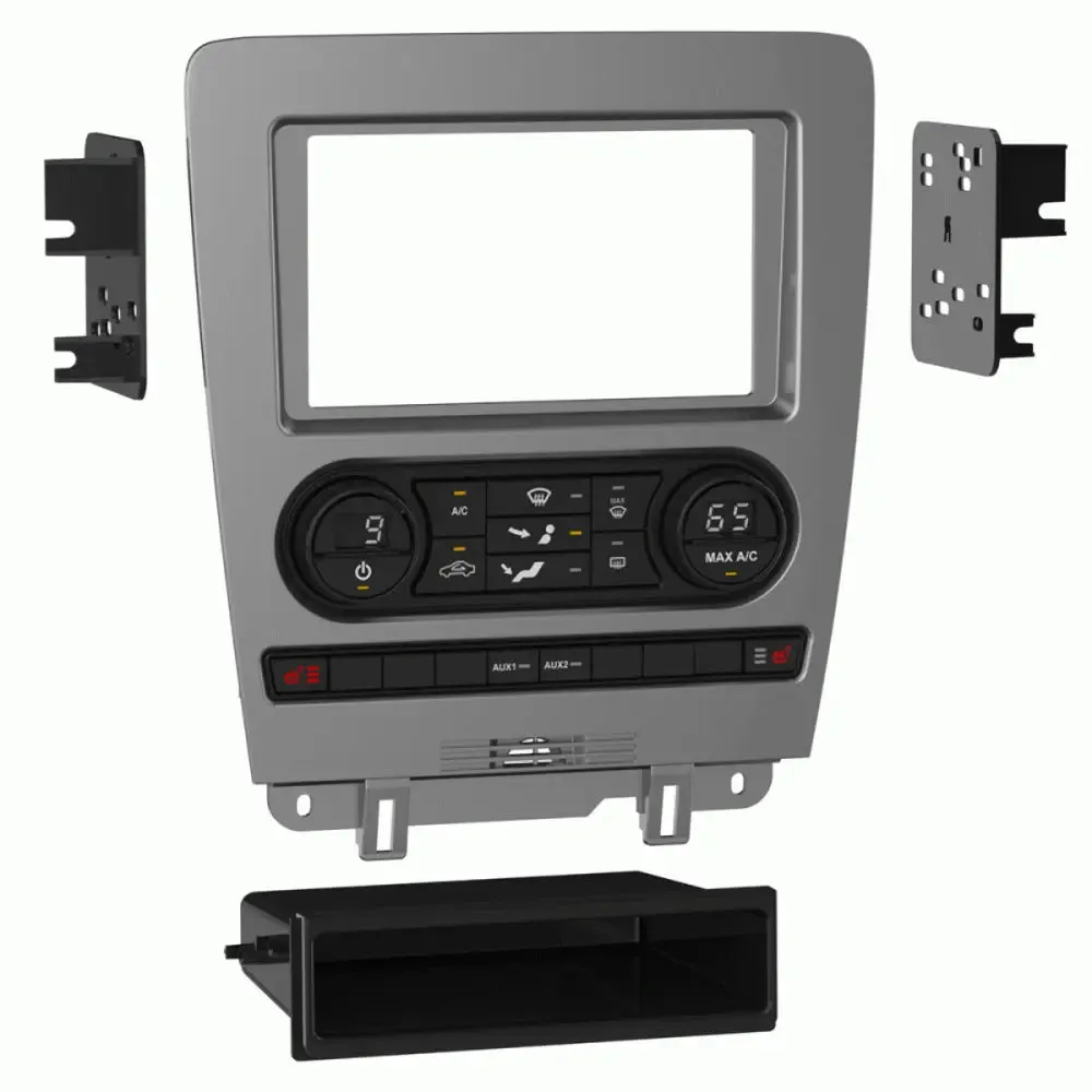 Metra 99-5853CH Single or Double DIN Dash Kit for FORD Mustang 2010-2014 (with single-zone climate controls) - TurboTactile