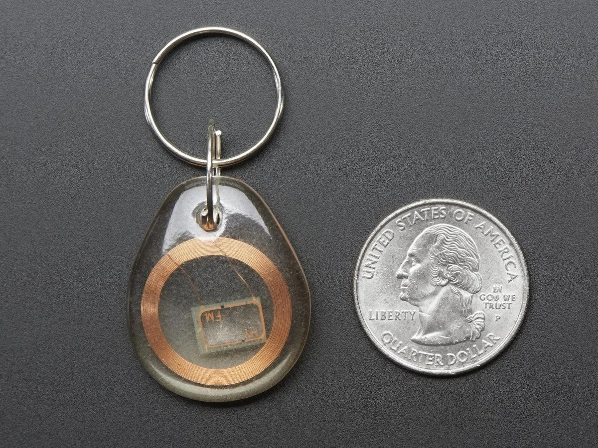 MiFare Classic (13.56MHz RFID/NFC) Clear Keychain Fob - 1KB