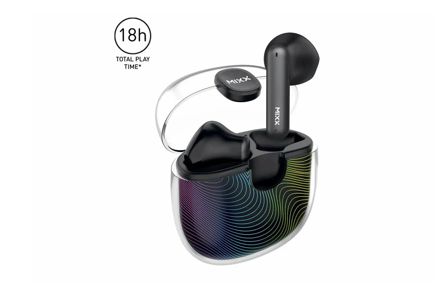 Mixx Streambuds Colourchroma 2 Wireless Earbuds | Black