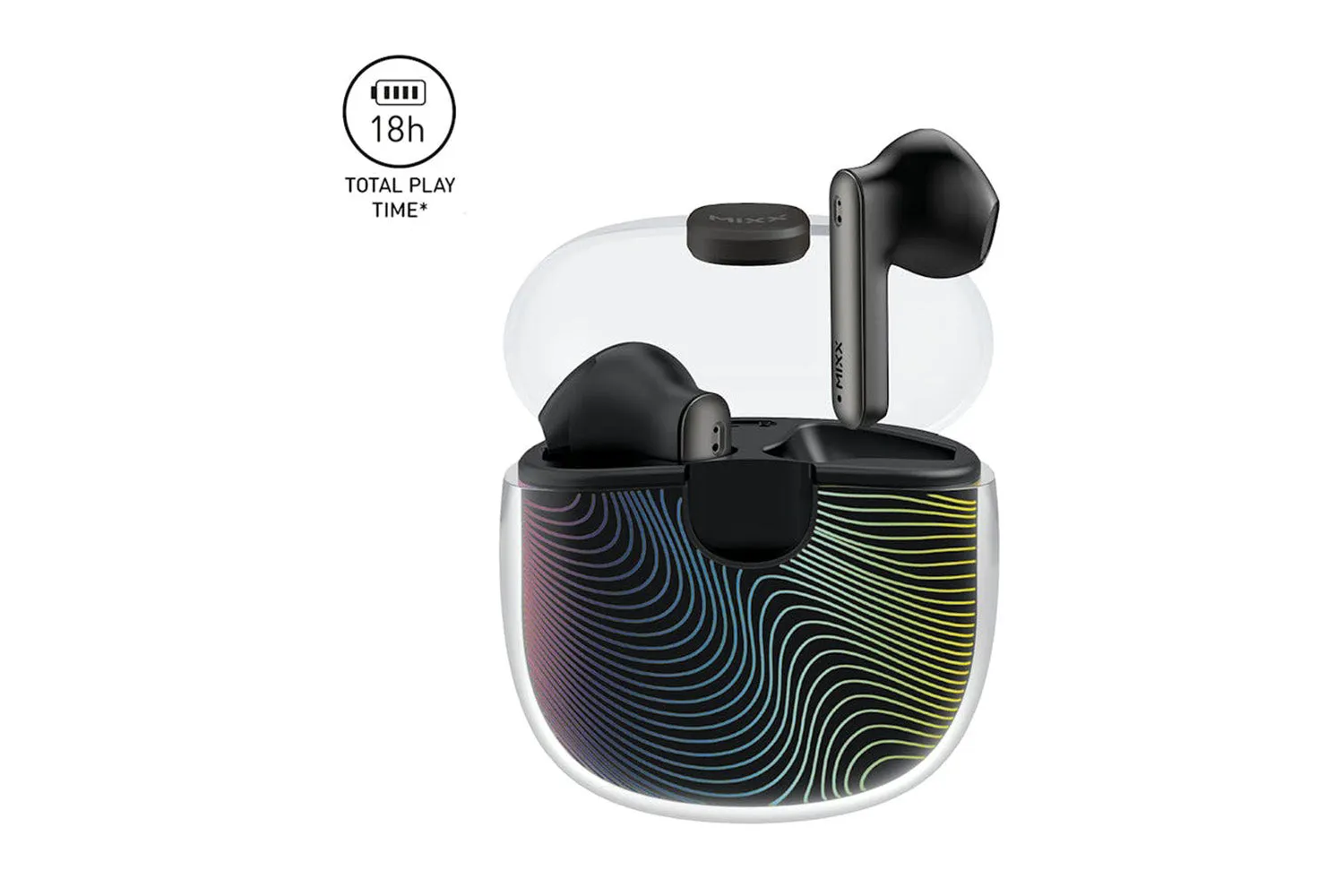 Mixx Streambuds Colourchroma 2 Wireless Earbuds | Black