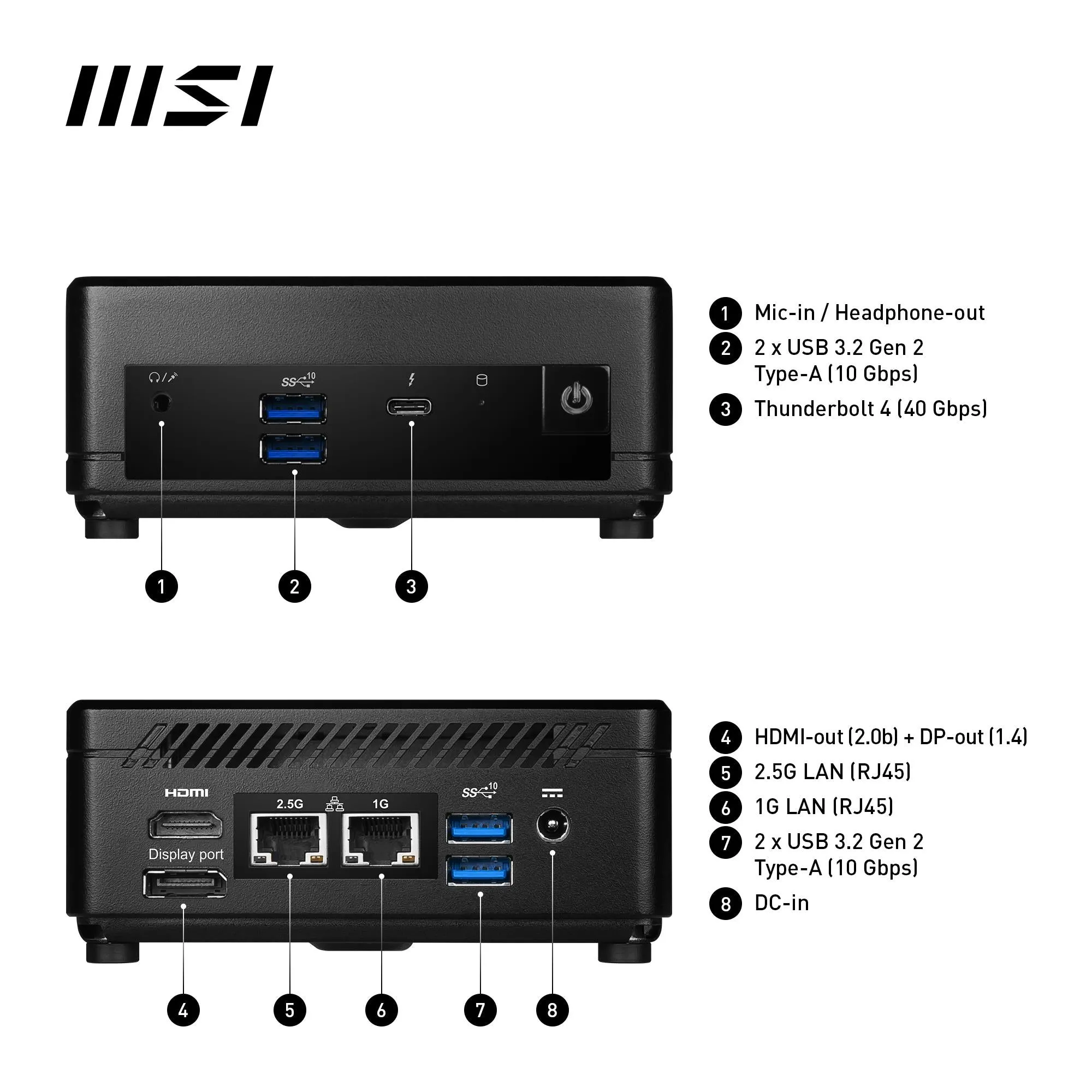 MSI Cubi 5 12M-020AU Mini Desktop PC NUC (Intel i5)[1TB SSD]